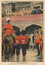 England, Proklamation des neuen Königs Georg V., Illustration aus 
